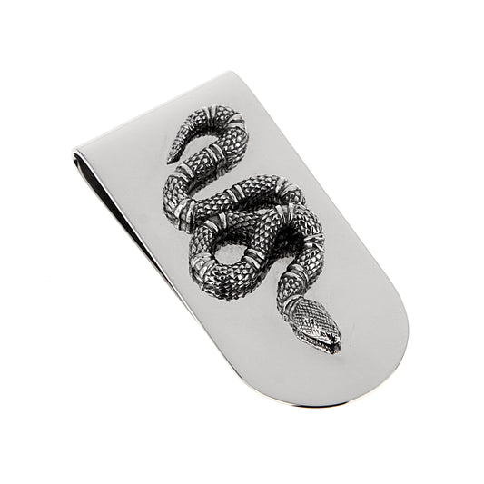 Gucci Sterling Silver Snake Motif Money Clip
