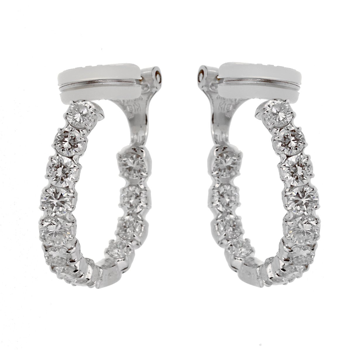 2ct Diamond Inside Out Hoop Earrings