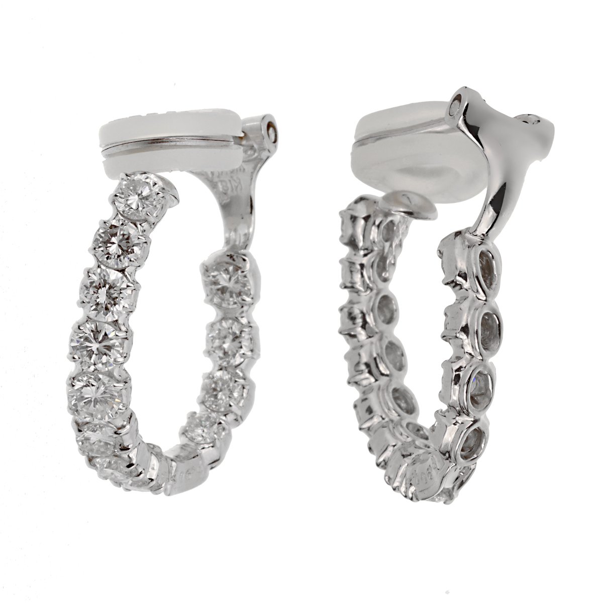 2ct Diamond Inside Out Hoop Earrings
