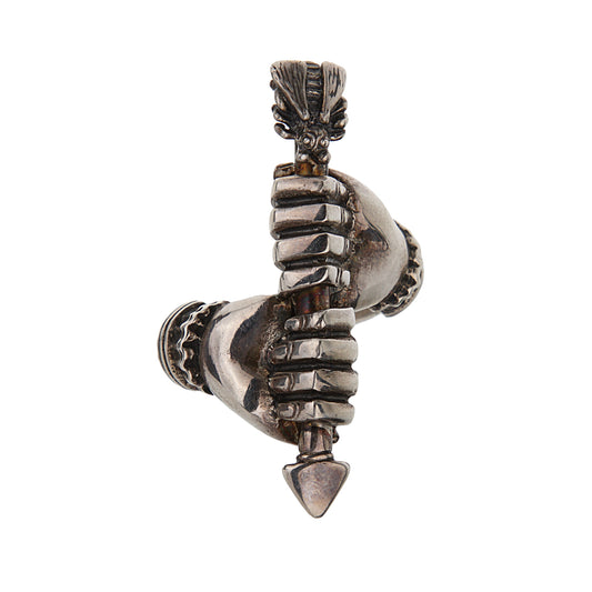 Gucci Anger Forrest Aged Sterling Silver Arrow Ring Sz 7 1/2