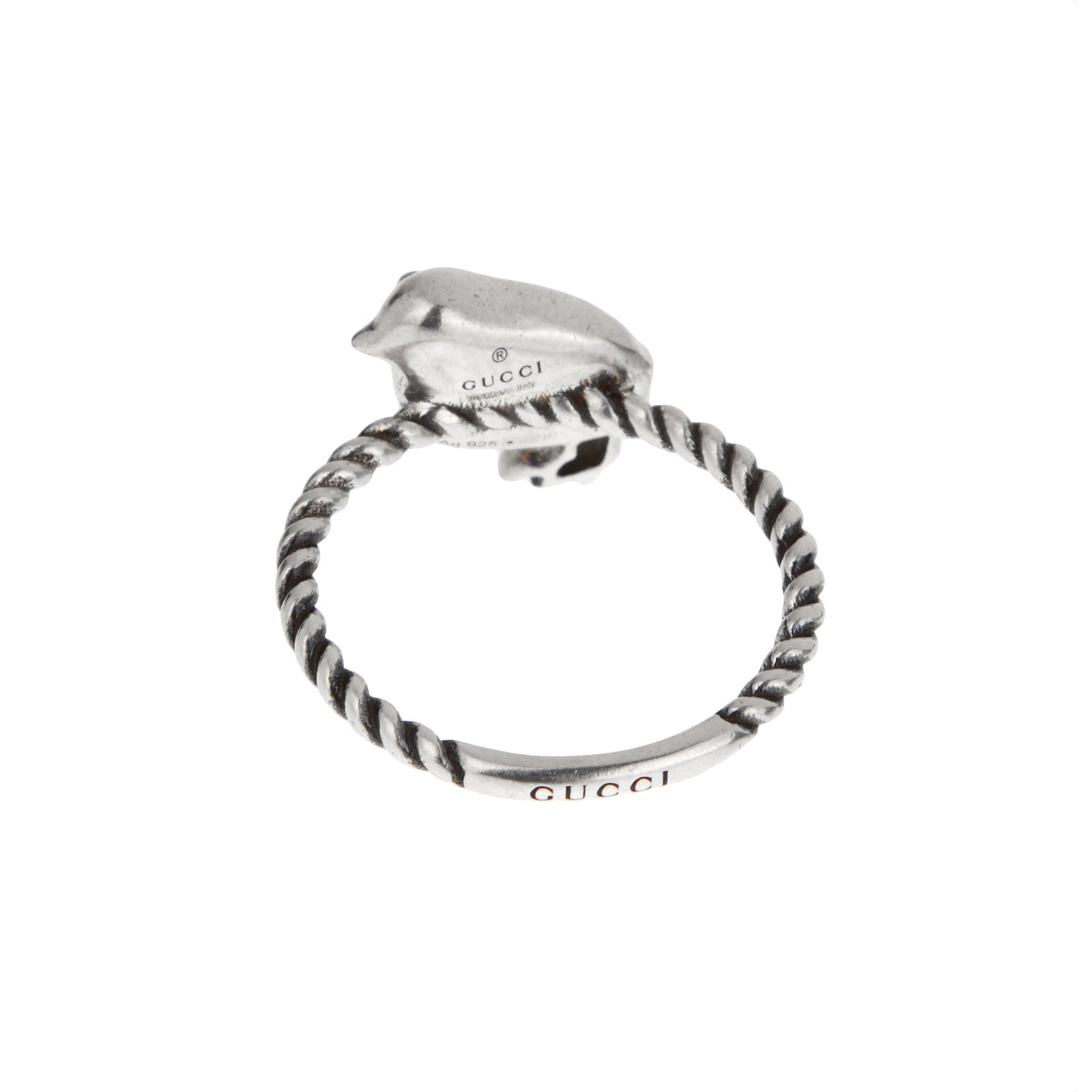 Gucci Garden Sterling Silver Chick Band Ring Size 8