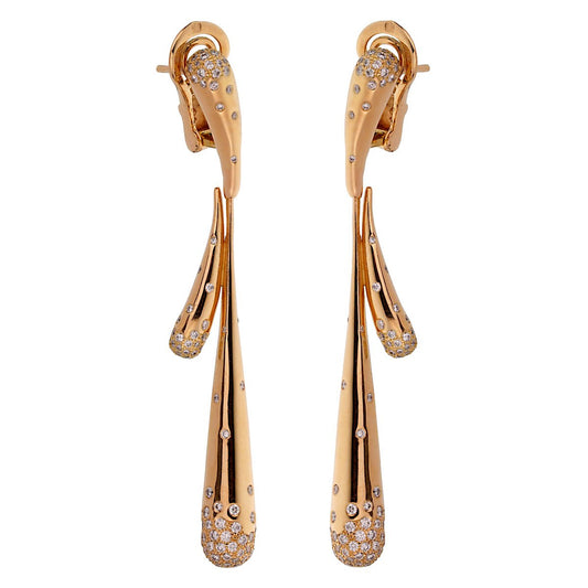 Audemars Piguet Diamond 18k Rose Gold Drop Earrings