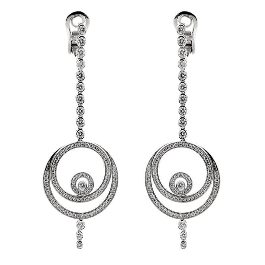 Audemars Piguet Millenary 18k Diamond Drop White Gold Earrings