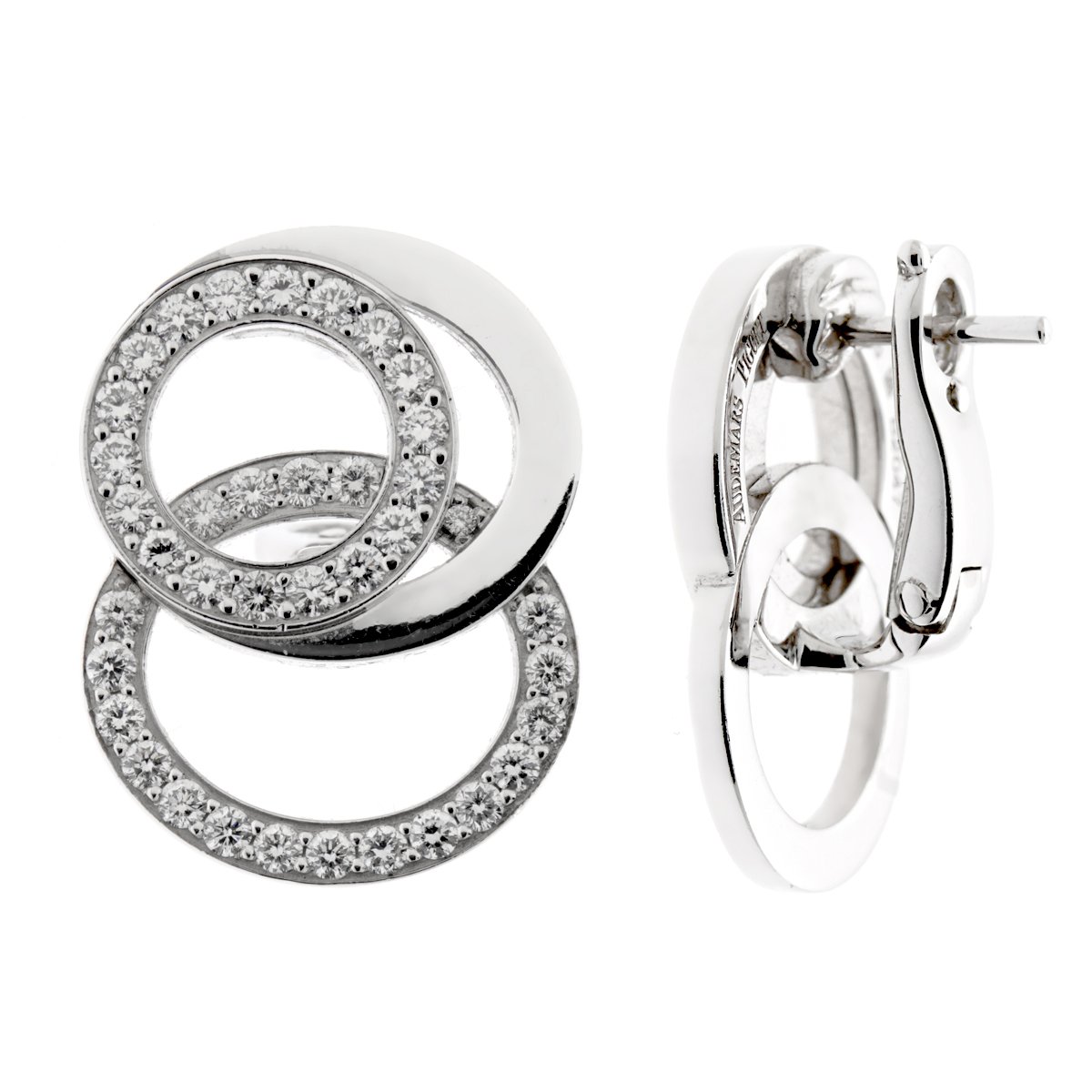 Audemars Piguet Millenary Diamond 18k White Gold Earrings