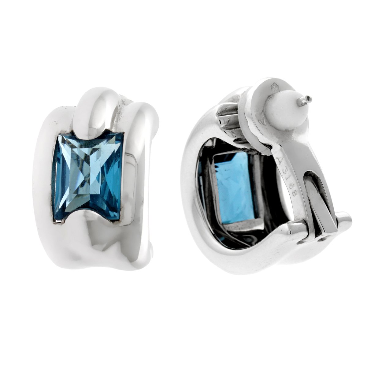 Audemars Piguet Topaz 18k White Gold Earrings