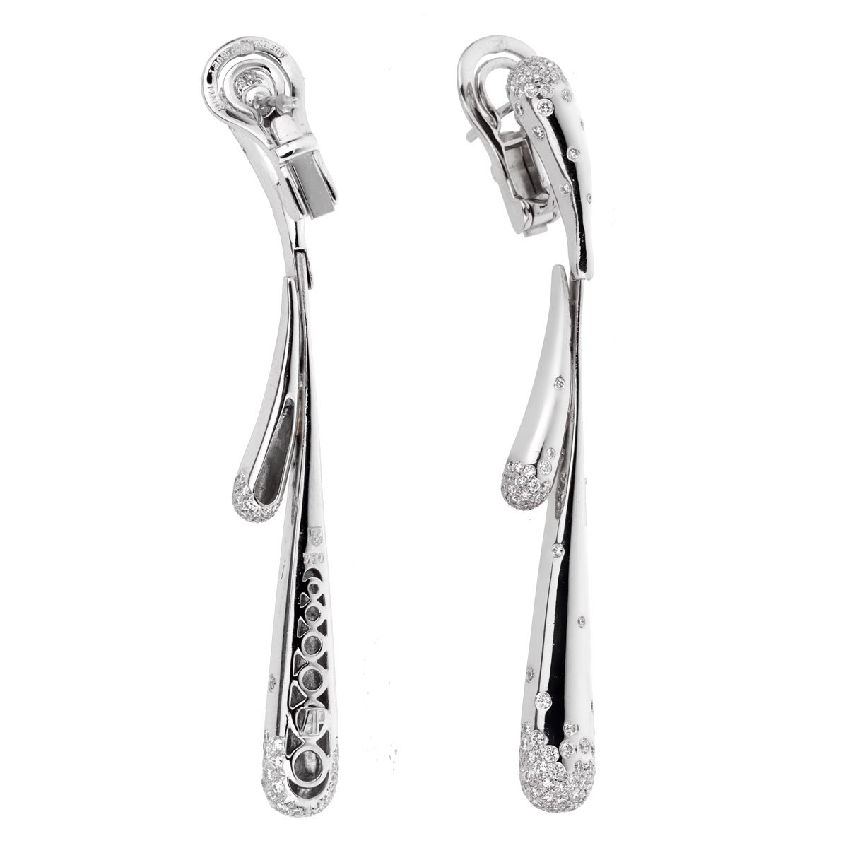 Audemars Piguet 18k White Gold Diamond Drop Earrings