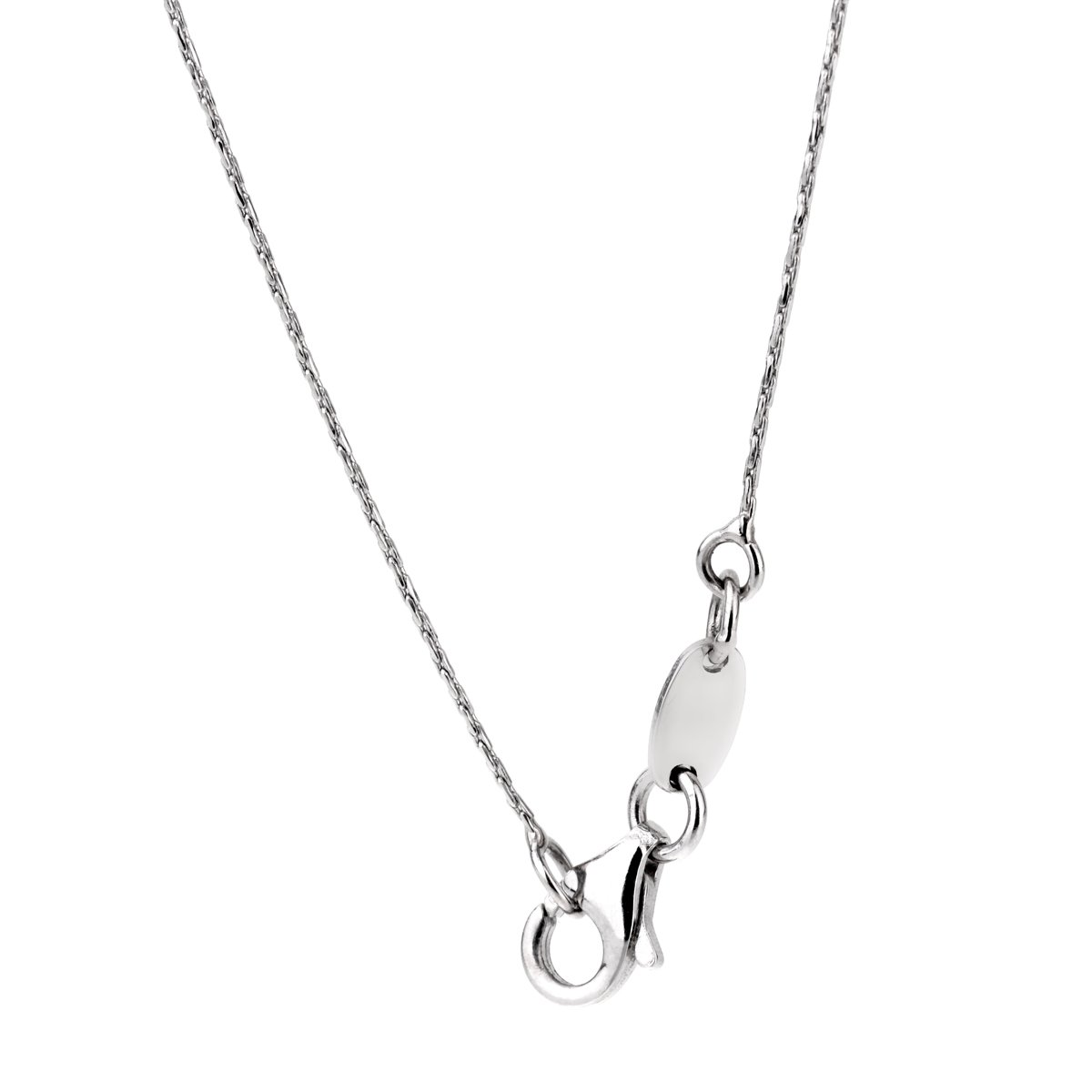Banco Oro Diamond Line White Gold Necklace