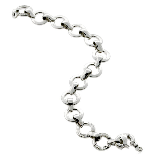 Baraka Diamond 18k White Gold Chain Link Bracelet