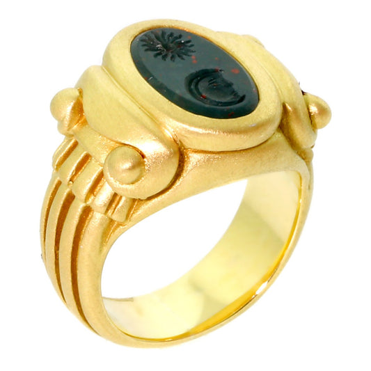 Barry Kieselstein Cord Gold Bloodstone Ring