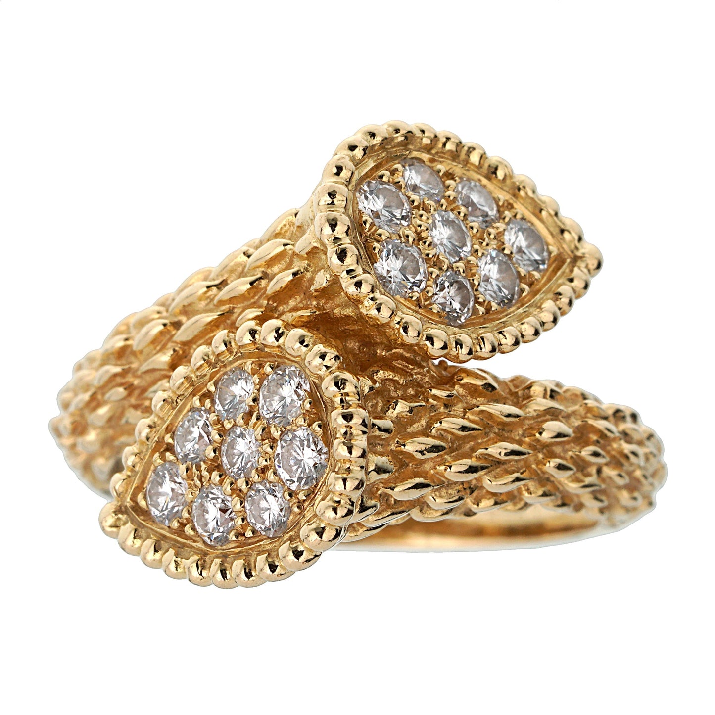 Boucheron Toi et Moi Serpent Bohème Diamond 18k Yellow Gold Ring