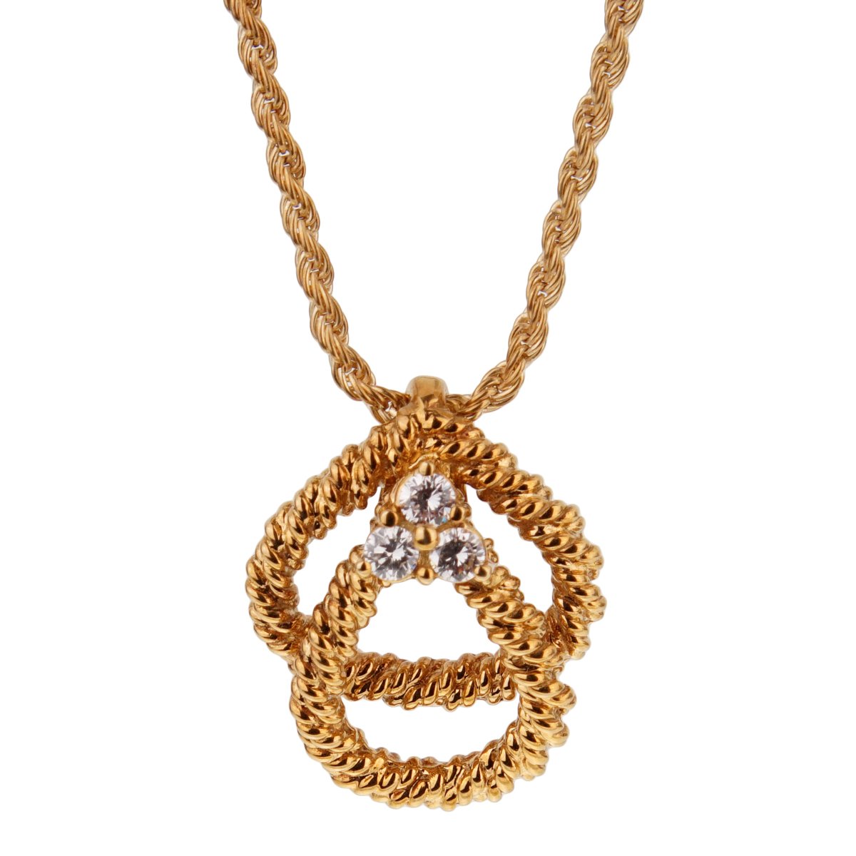 Boucheron Vintage Diamond 18k Yellow Gold Necklace