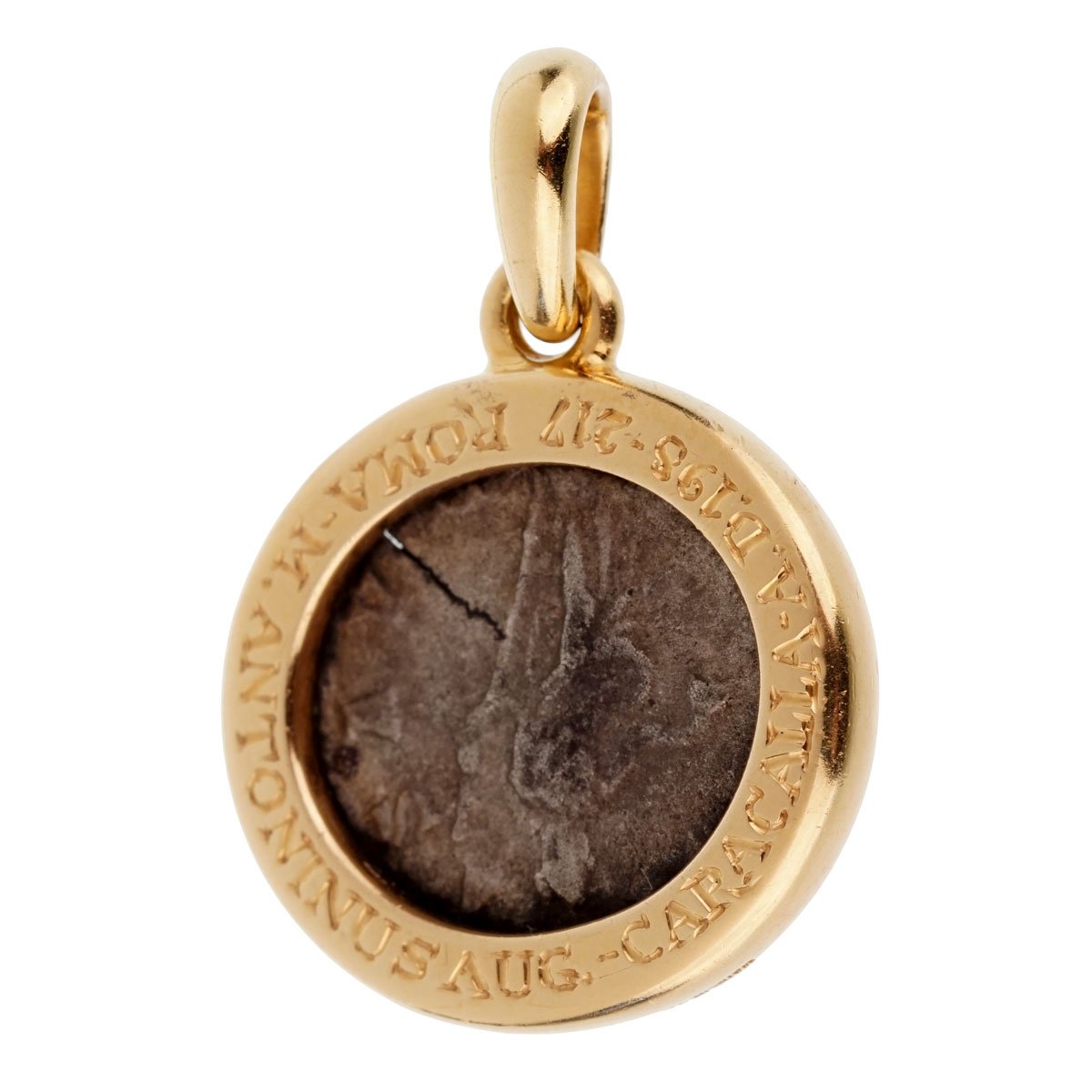 Bulgari Ancient Coin Gold Pendant Necklace