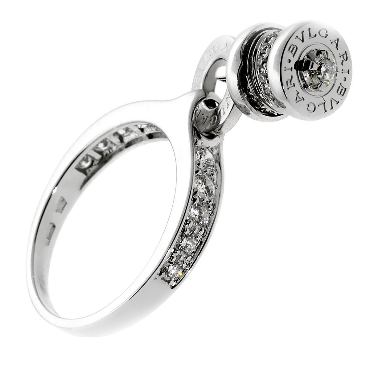 Bulgari B.Zero1 Diamond Charm White Gold Ring AN853924