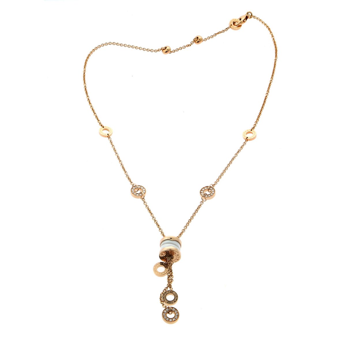 Bulgari B.Zero1 Ceramic Diamond Necklace