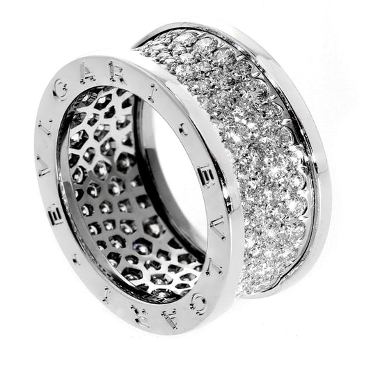 Bulgari B.Zero1 White Gold Pave Diamond Ring