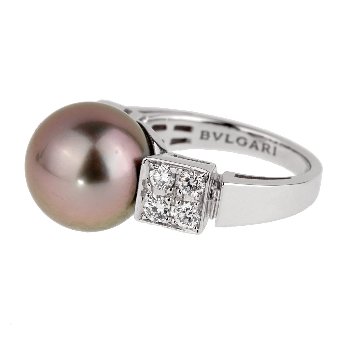 Bulgari Lucea Pearl White Gold Diamond Ring