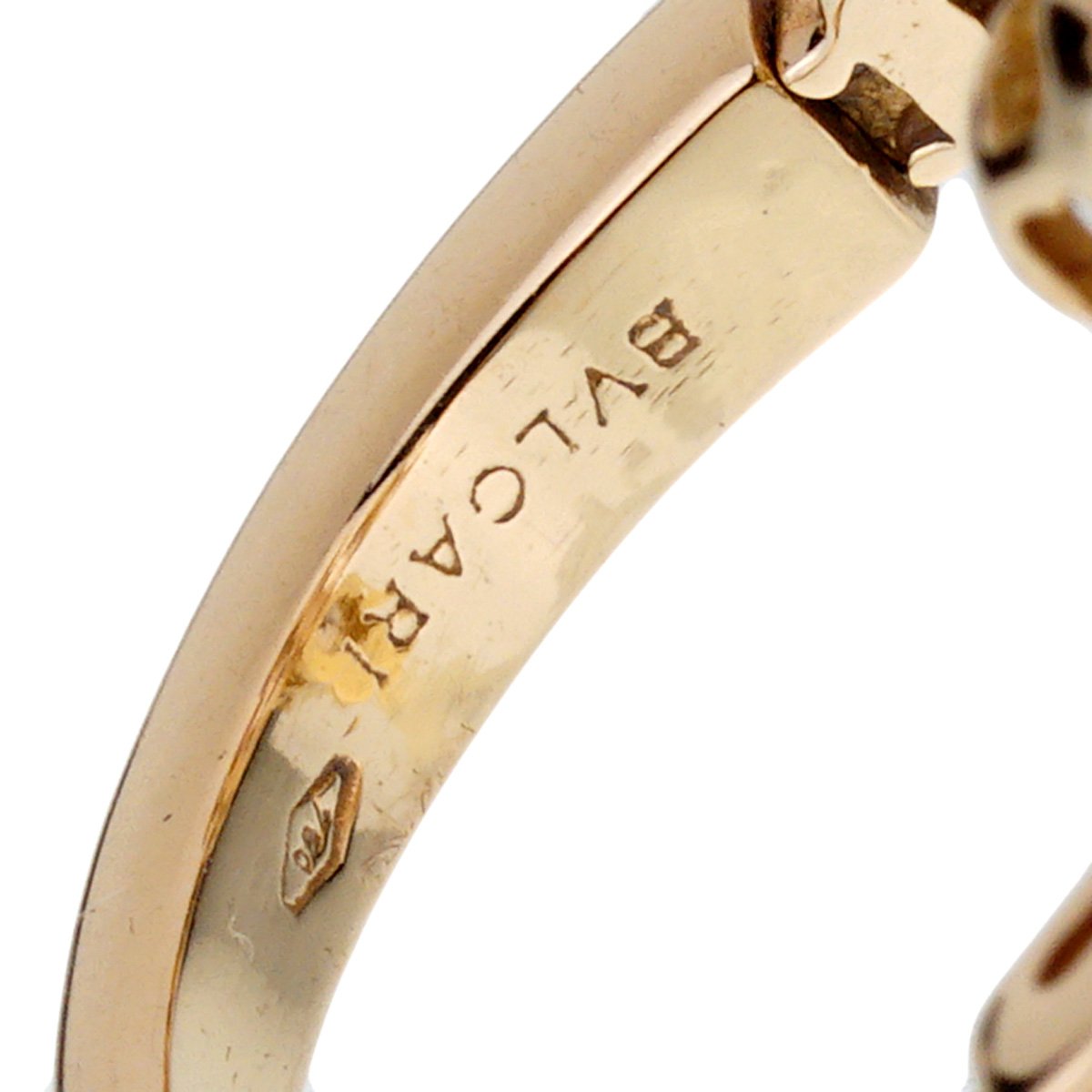 Bvlgari Multi Gemstone Diamond 18k Yellow Gold Ring Sz 5 1/2