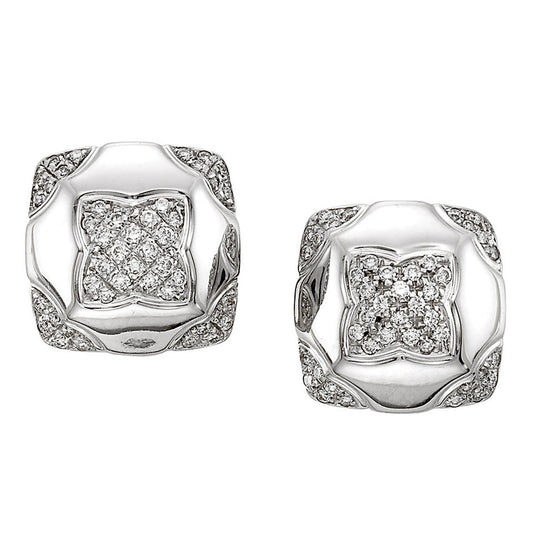 Bulgari Pyramid Diamond White Gold Earrings