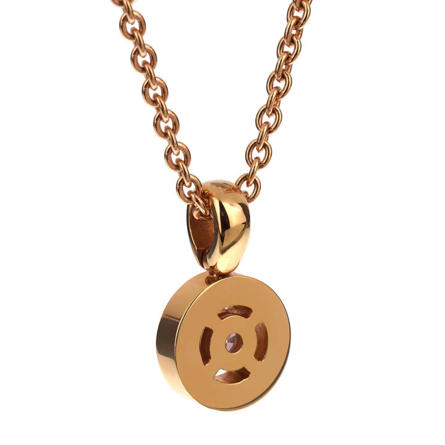 Bvlgari Bvlgari Solitaire Diamond Rose Gold Pendant Necklace