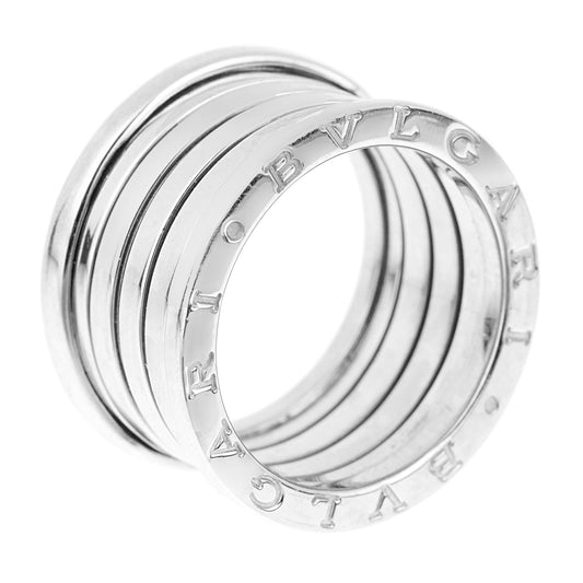 Bvlgari B.Zero1 4 Band 18k White Gold Ring Sz 7 1/4