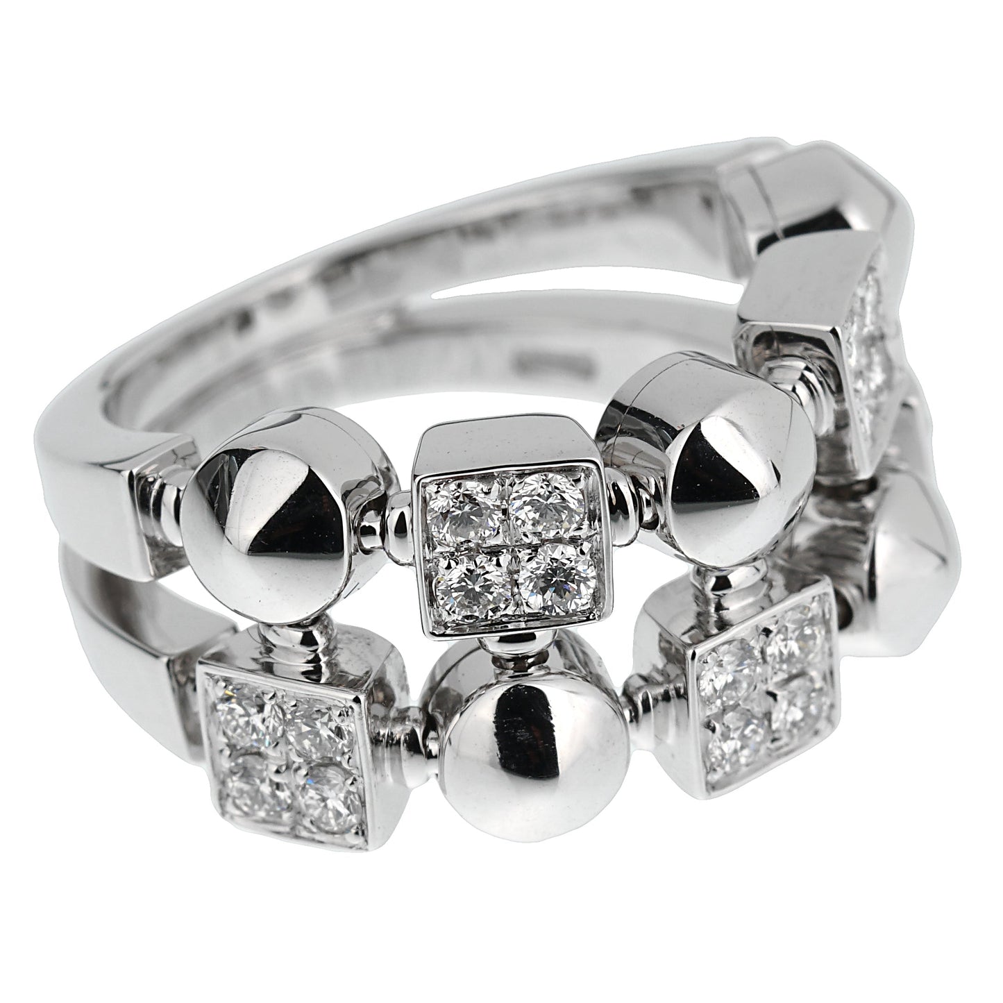 Bvlgari Lucea White Gold Diamond Band Ring