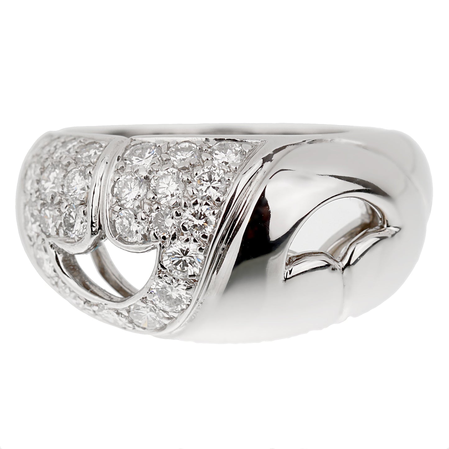 Bvlgari Vintage Platinum Diamond Band Ring