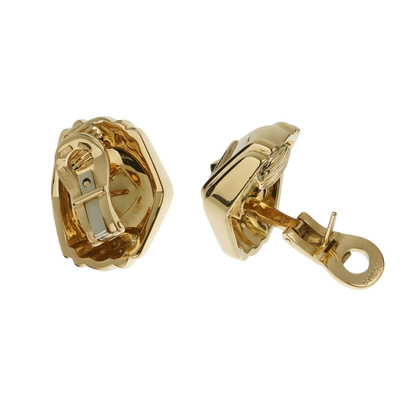 Bvlgari Vintage Pyramid 18k Yellow Gold Earrings