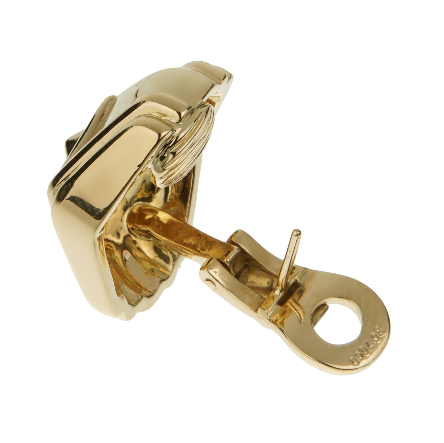 Bvlgari Vintage Pyramid 18k Yellow Gold Earrings