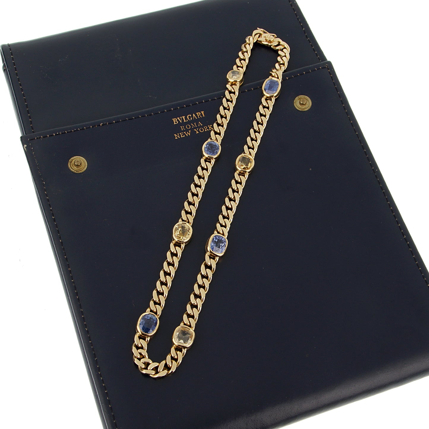 Bvlgari Vintage Sapphire 18k Yellow Gold Choker Necklace