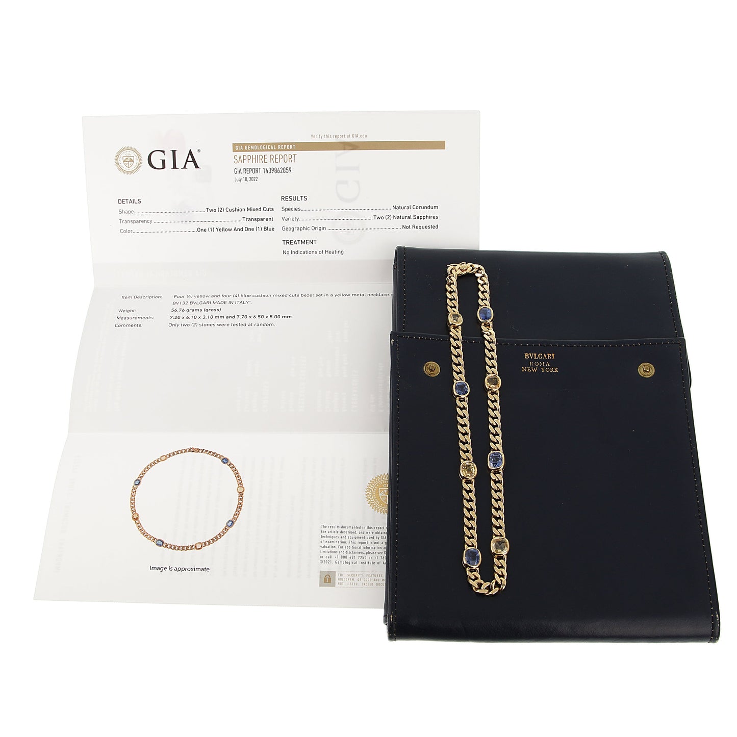 Bvlgari Vintage Sapphire 18k Yellow Gold Choker Necklace