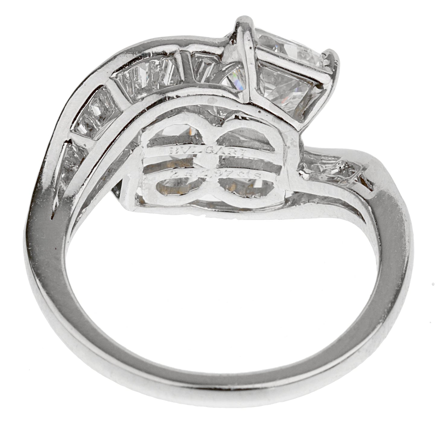 Bvlgari Vintage Toi Et Moi Platinum Diamond Cocktail Ring