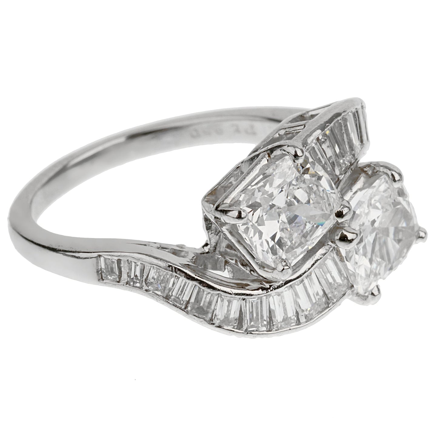 Bvlgari Vintage Toi Et Moi Platinum Diamond Cocktail Ring