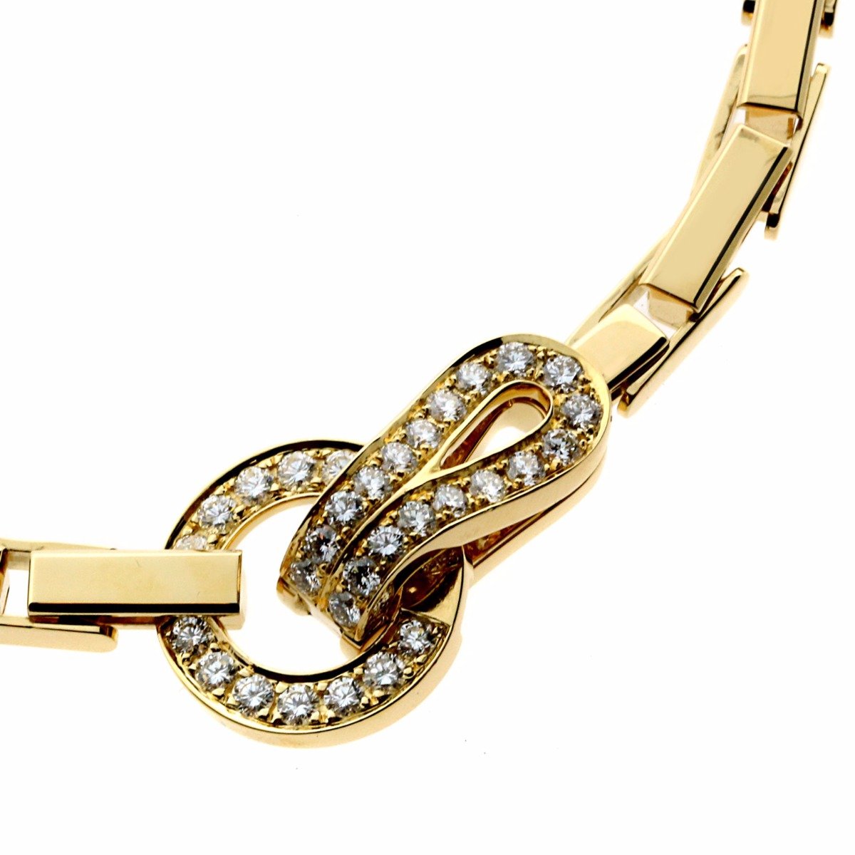 Cartier Agrafe Diamond Gold Necklace