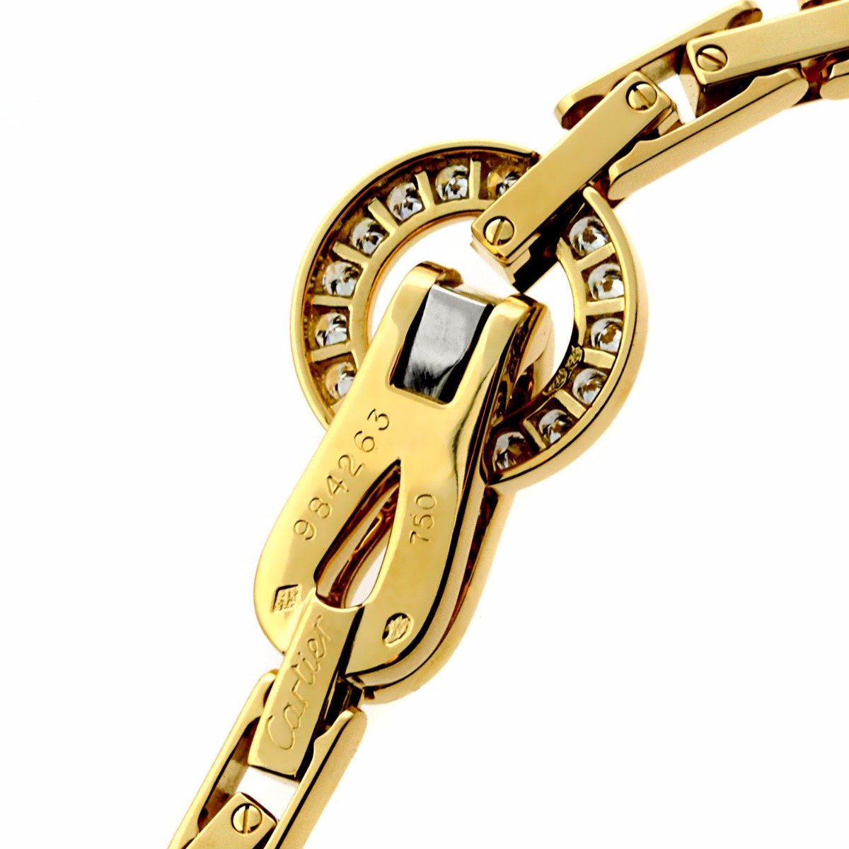 Cartier Agrafe Diamond Gold Necklace