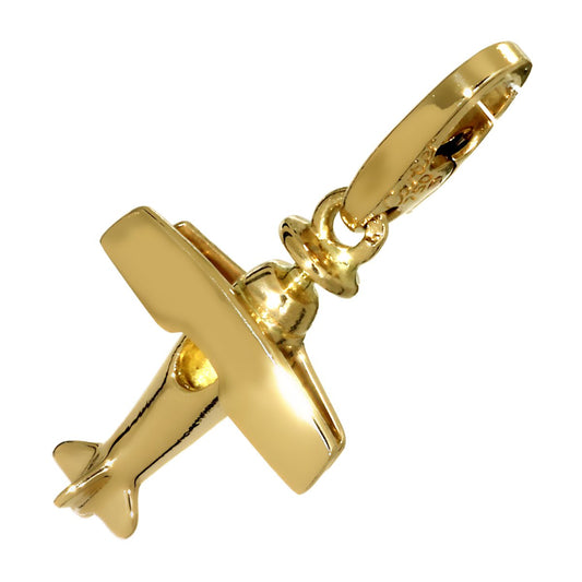 Cartier Airplane  18k Yellow Gold Charm Pendant