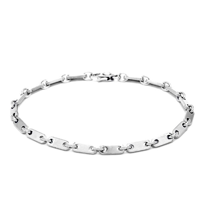 Cartier Chain Link White Gold Bracelet