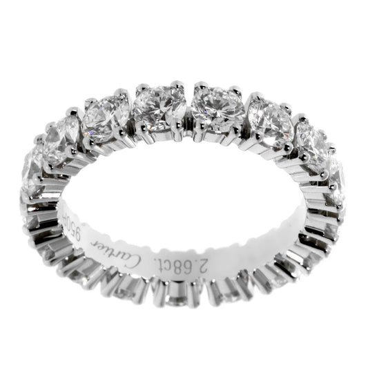 Cartier Diamond Eternity Platinum 2.68ct Ring