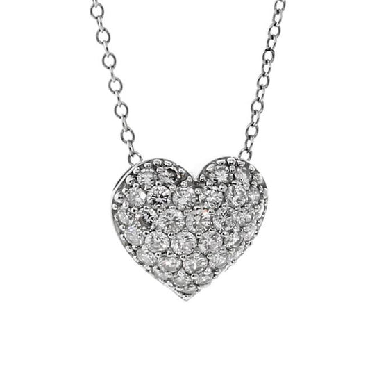 Cartier Diamond Heart Platinum Necklace
