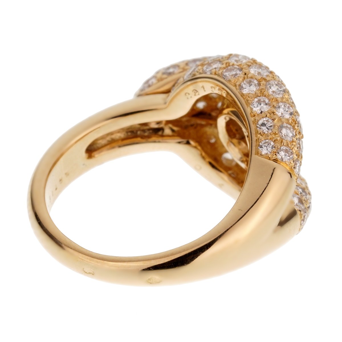 Cartier Diamond Knot 18k Yellow Gold Cocktail Ring Sz 6
