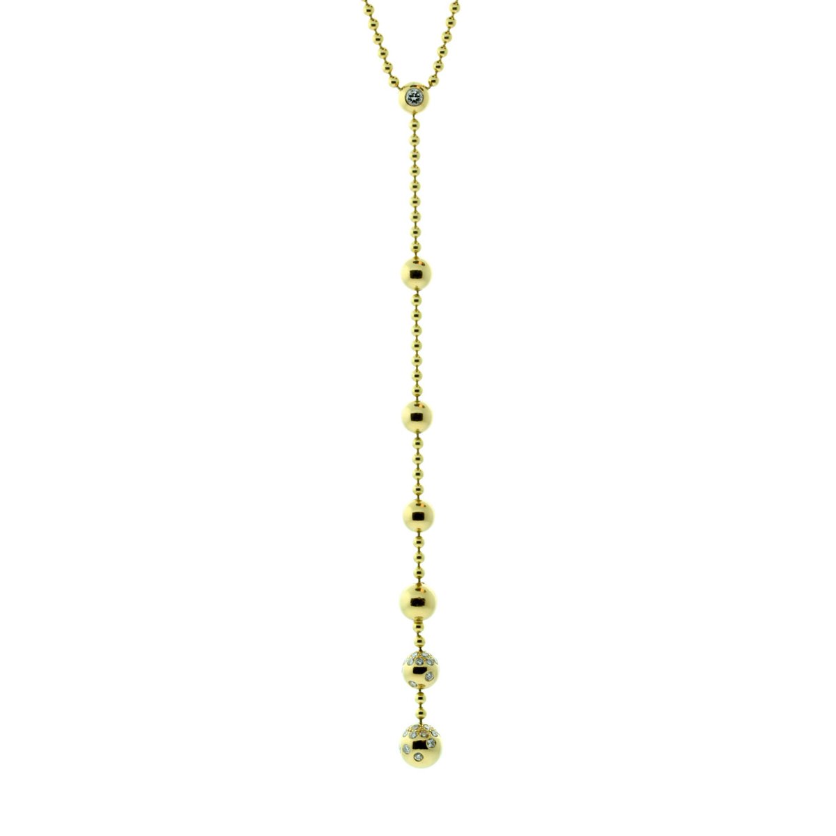 Cartier Diamond Lariat Gold Necklace