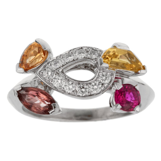 Cartier Diamond White Gold Cocktail Ring