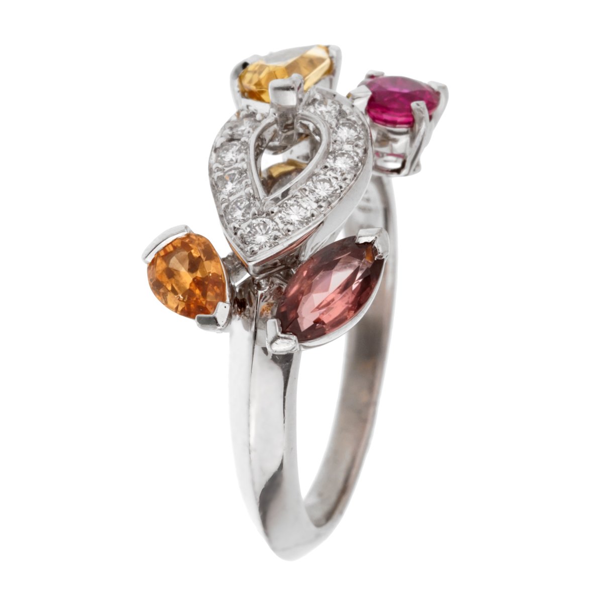 Cartier Diamond White Gold Cocktail Ring