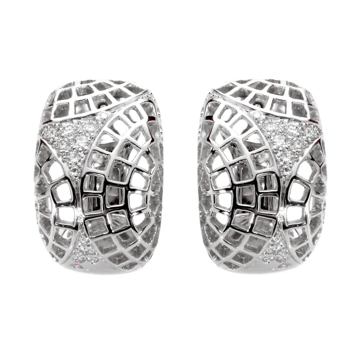 Cartier Diamond White Gold Earrings