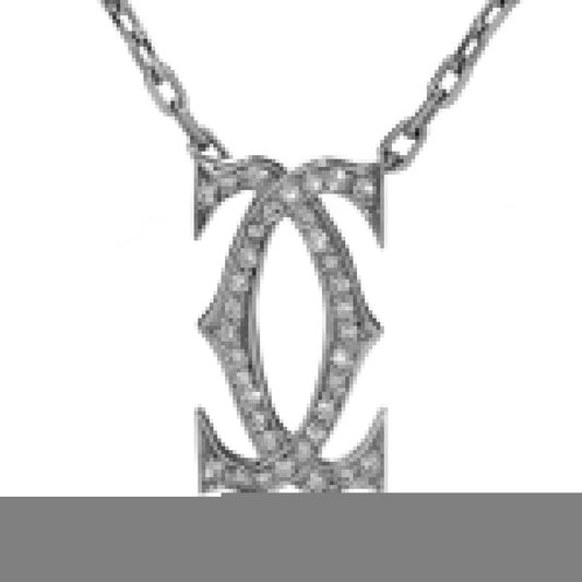 Cartier Double C Diamond Gold Necklace