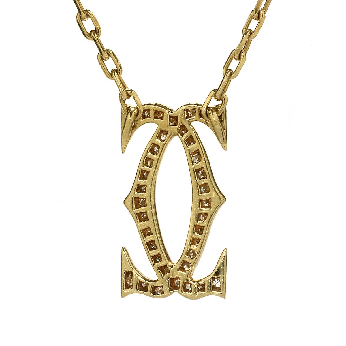 Cartier Double C Diamond Gold Necklace
