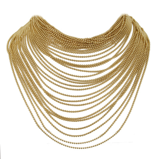 Cartier Draperie 18k Yellow Gold Beaded Vintage Necklace