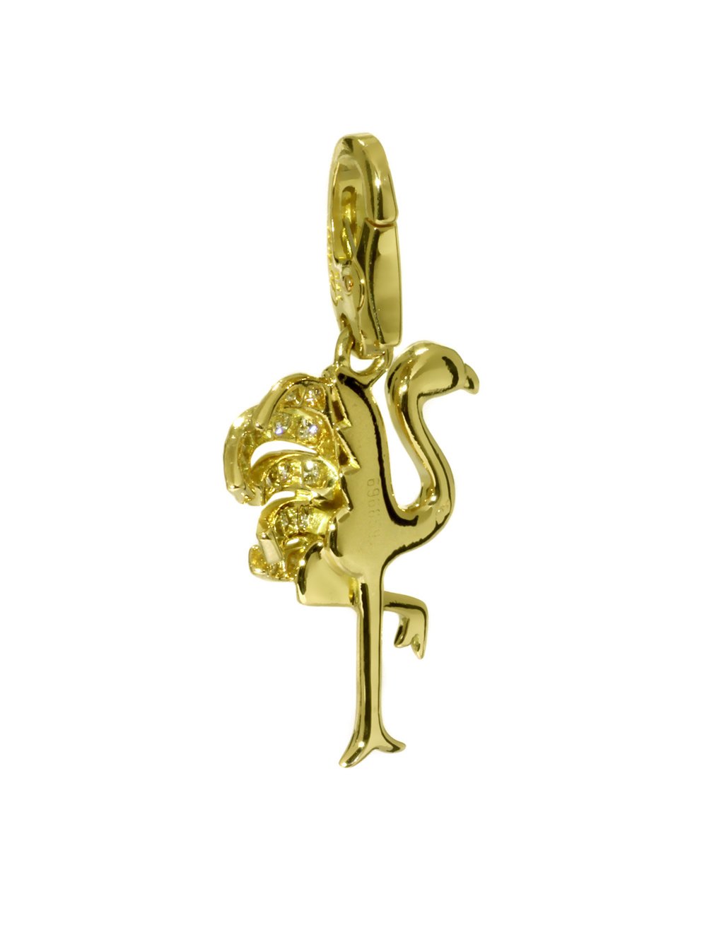 Cartier Flamingo Diamond Gold Charm Pendant