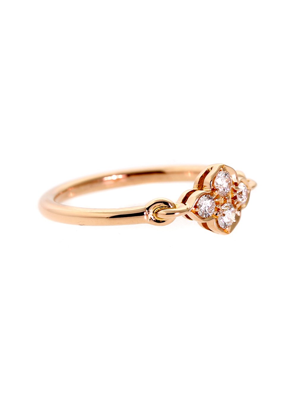 Cartier Flower Diamond Gold Ring