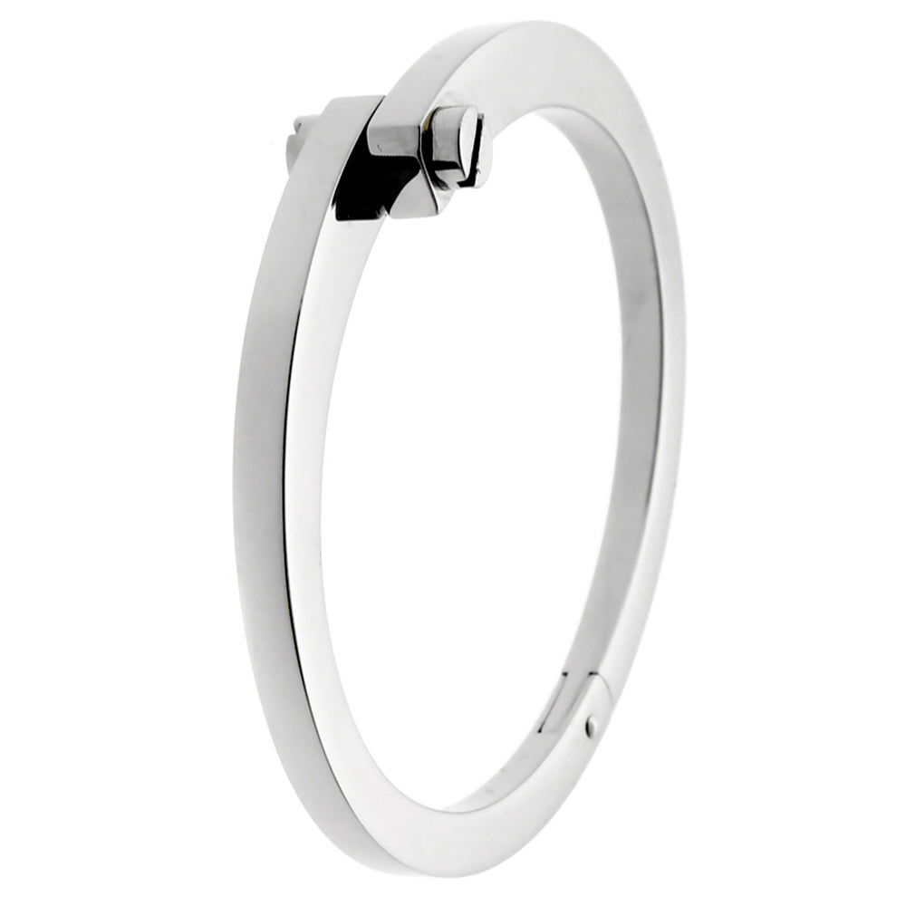 Cartier Menotte Handcuff White Gold Bangle Bracelet