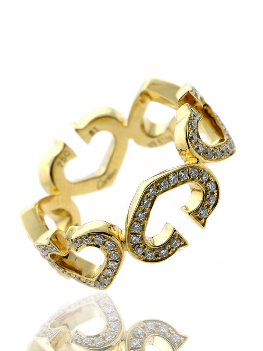 Cartier Heart Diamond Eternity Ring in 18k Yellow Gold